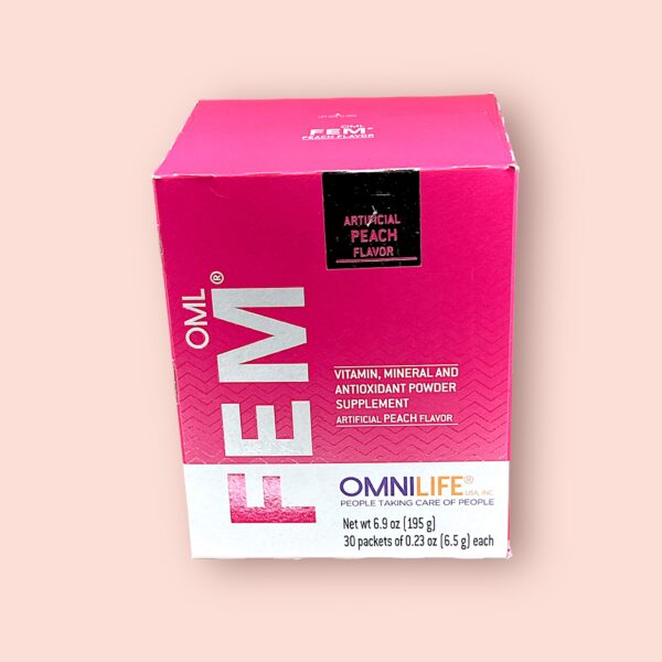 Suplemento en Polvo FEM con Vitaminas, Minerales y Antioxidantes - Sabor Durazno - Omnilife