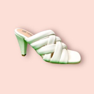 Sandalias de Tacón Trenzado Blanco para Mujer - Elegancia y Confort