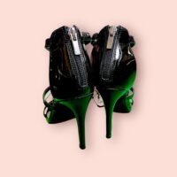 Tacones Altos Negros con Tiras y Cremallera - Imagen 3
