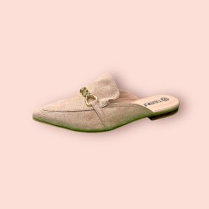 Mocasines Destalonados en Color Beige