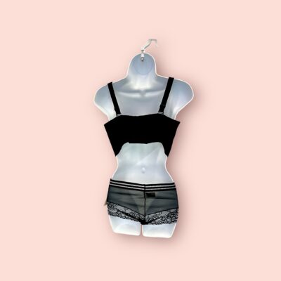 Conjunto de Lencería Negra de Encaje