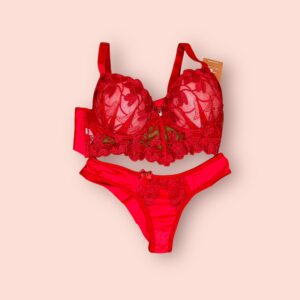 Conjunto de Lencería Rojo Encantador - Rosmery Novedades