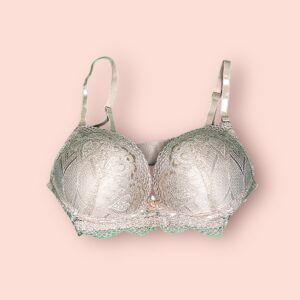 Sostén de Encaje Beige con Push-Up