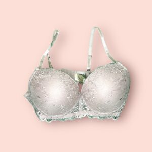 Sostén de Encaje Crema con Soporte y Diseño Largo