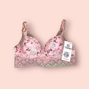 Sostén Floral con Encaje y Diseño Largo