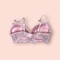 Sostén de Encaje Rosado con Soporte y Diseño Largo - Imagen 2