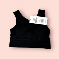Sostén Deportivo Negro con Diseño Cruzado - Imagen 2