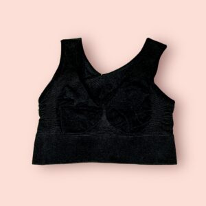 Sostén Deportivo Negro con Diseño Cruzado