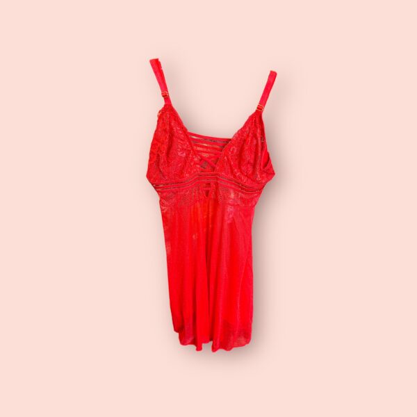 Conjunto de Lencería Roja con Encaje