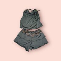 Conjunto de Lencería de Encaje Negro de Dos Piezas - Imagen 2